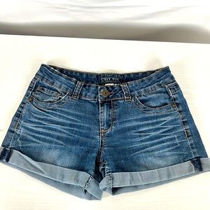 Cest TOI Women's Jean Shorts Dark Wash Siz M